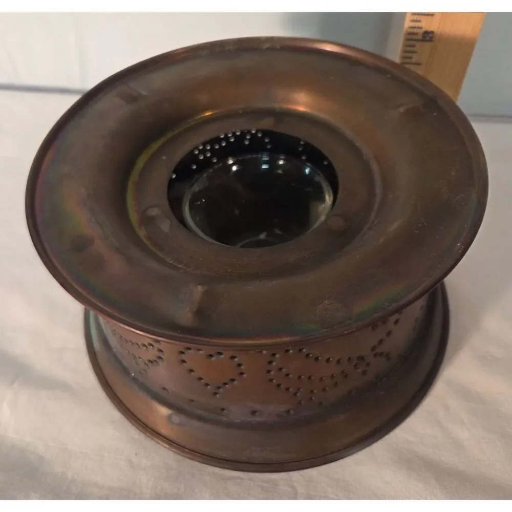 Pfaltzgraff Village Copper Warmer Candle Holder Potpourri Stand
